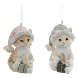 Фигурка декоративная подвесная "Котёнок", 2в., L4 W5 H7 см, 2в.