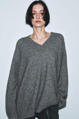 JERSEY OVERSIZE CON LANA / Gris vigor?