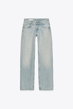 JEANS TRF WIDE LEG TIRO BAJO / Azul lavado - Zara фото 6