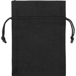Мешочек подарочный, лен, средний, черный арт.995008