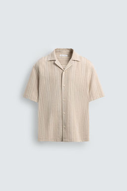 Рубашка CAMISA JACQUARD GEOMETRICO песочная