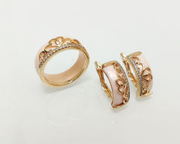 Комплект Кольцо и Серьги