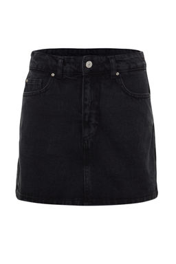 Siyah More Sustainable Mini Denim Sort Etek TWOSS23SR00190