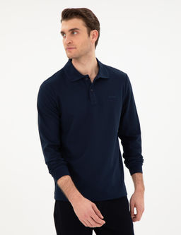 Lacivert Slim Fit K_vr_lmaz Yaka Sweatshirt