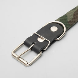 Ошейник брезентовый однослойный Камуфляж, 72 х 3,5 см, ОШ 45-60 см - Пижон фото 4