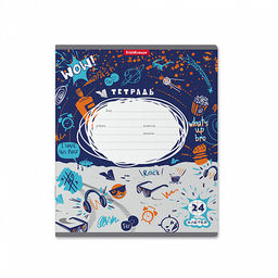 Цена за 10 шт. Тетрадь школьная ученическая ErichKrause Cosmic Trash, 24 листа, клетка (в плёнке по 10 шт.)_MIX-PACK  фото 5