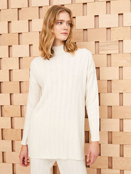 Dik Yaka Kad?n Triko Tunik