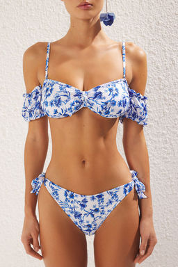 Trendyolmilla Cicek Desenli Normal Bel Baglamal? Regular Bikini Alt? TBESS25BA00014 фото 3