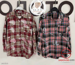 Рубашка женская в клетку