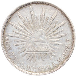 Монета 1 песо 1899 года Мексика