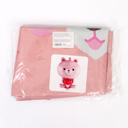 Цена за 5 шт. Воздушный шар фольгированный 33" «Медведь розовый», фигура животного