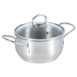 51795 WERNER Набор посуды CASINA из 4 пр. (ковш 14х7,5 см/1,2 л, кастрюля с крышкой 14х7,5 см/1,2 л, сковорода 16х4 см), с индукционным дном. Материал: нержавеющая сталь 18/10. Толщина стенок: 0,6 мм, толщина дна: 3,1 мм.