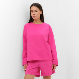Костюм женский (толстовка, шорты) MIST, размер 48-50, розовый