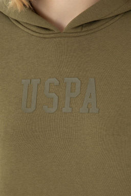 Женский базовый свитшот цвета хаки - U.s. polo assn фото 7
