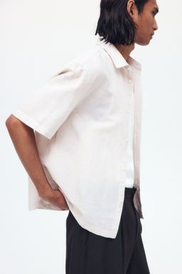 Camisa en mezcla de lino Relaxed Fit