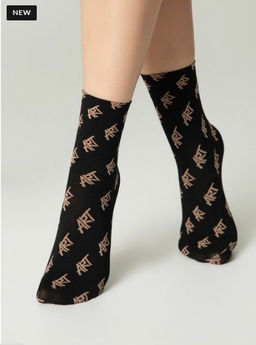 Носки жен. FANTASY 23С-82СП (30/1) - nero-bianco - Conte elegant фото 3