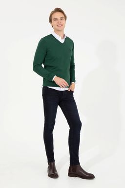 Мужской зеленый трикотажный свитер Basic - U.s. polo assn фото 4