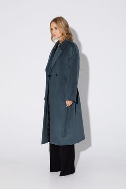 Пальто Pirs 4847 серо-бирюзовый  фото 5