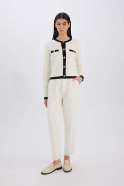 Regular Fit Bisiklet Yaka Dugmeli Basic Duz Triko H?rka - Defacto фото 3