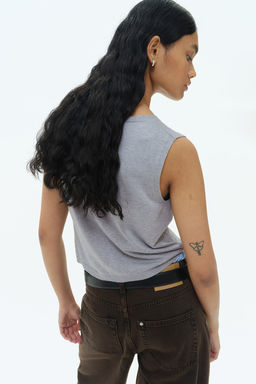 Sueter sin mangas con botonadura frontal - H&m фото 3