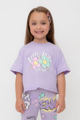 Crockid _ КР 302696/пастельно-лиловый к541 фуфайка (футболка) для дев