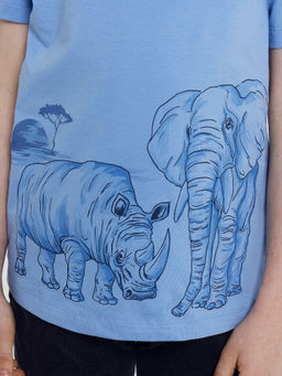 Футболка для мальчиков светло-синяя с печатью - Mark formelle фото 5