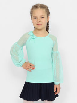 CRB wear/CWJG 63192-38 Джемпер для девочки,ментоловый/Ex.Cherubino