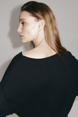 Top de un hombro en punto fino - H&m фото 7