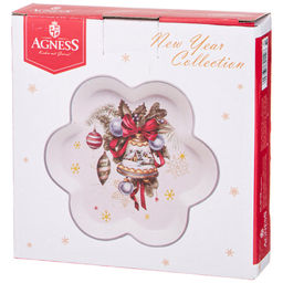 ТАРЕЛКА AGNESS С НОВЫМ ГОДОМ! ФИГУРНАЯ 15*2,5 СМ - Lefard фото 2