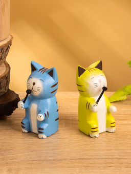 Сувенир «Кот с микрофоном», 3×4×8 см, дерево, МИКС