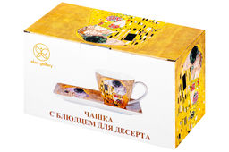 Чашка 250 мл с блюдцем для десерта 20,5*10,5*2 см Поцелуй NEW BONE CHINA - Elan gallery фото 14