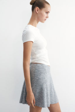 Minifalda evase en punto de canale - H&m фото 2