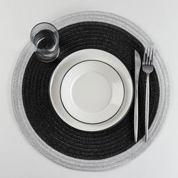 Салфетка сервировочная Доляна «Лана», d=38 см, цвет чёрный