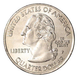 25 центов (1/4 доллара) 2007 года Р США Штаты и территории  Вашингтон