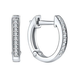 Серьги из серебра куб.циркон., Л-21361