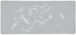 Коврик д/мыши бол. LOREX CYBER BIG FLYING BIRDS 90х40 см серый