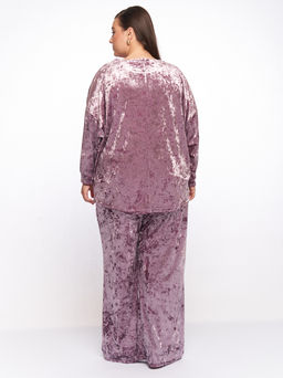 Бархатный костюм KO33511PUR39