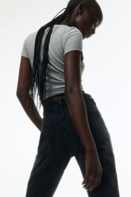 Slim Straight High Ankle Jeans - H&m фото 6