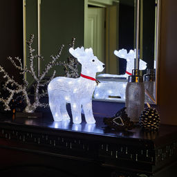 ULD-M3739-040/STA WHITE IP20 DEER Фигура светодиодная Олень, 36*32см, 40 светодиодов. Белый свет. Провод прозрачный. TM Uniel