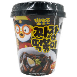 Рисовые палочки Токпокки с соусом из черной фасоли Pororo Grunamu, Корея, 110 г Акция