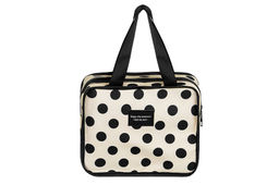 Косметичка - сумочка 23*11,5*18,5 см Белая в черный горошек, с двумя ручками - Elan gallery фото 5