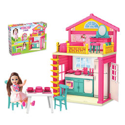 Дом для кукол "Lolas house" 2 этажа, с мебелью и куклой, в собр. виде 47*15*35см (03661) в коробке