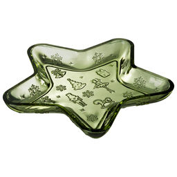 БЛЮДО СЕРВИРОВОЧНОЕ ЩЕЛКУНЧИК GREEN В ФОРМЕ ЗВЕЗДЫ, 21*21*2,5 СМ - Lefard фото 2