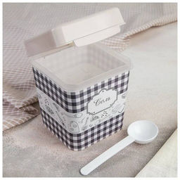 Цена за 2 шт. Ёмкость "Плетёнка" (соль) 1,2л. с ложкой М4832