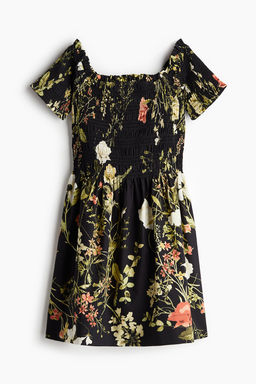 Vestido off-the-shoulder con cuerpo nido de abeja - H&m фото 4