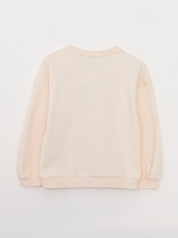 Bisiklet Yaka Bask?l? Uzun Kollu K?z ?ocuk Sweatshirt - Waikiki фото 2