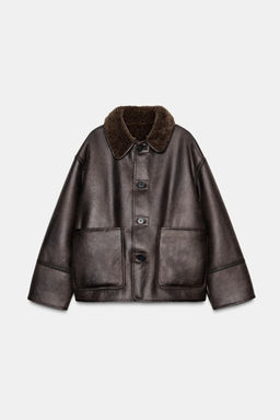 REVERSIBLE DOUBLE-FACED COAT - Zara фото 26