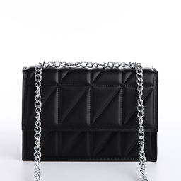 Сумка на клапане, цвет черный 22*15*6 см - Nazamok фото 3