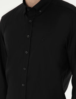 Siyah Slim Fit Uzun Kollu G_mlek