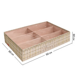 Кофр для хранения обуви, 6 секций, 60*40*12 см, LONDON BEIGE, шт - Valiant фото 3